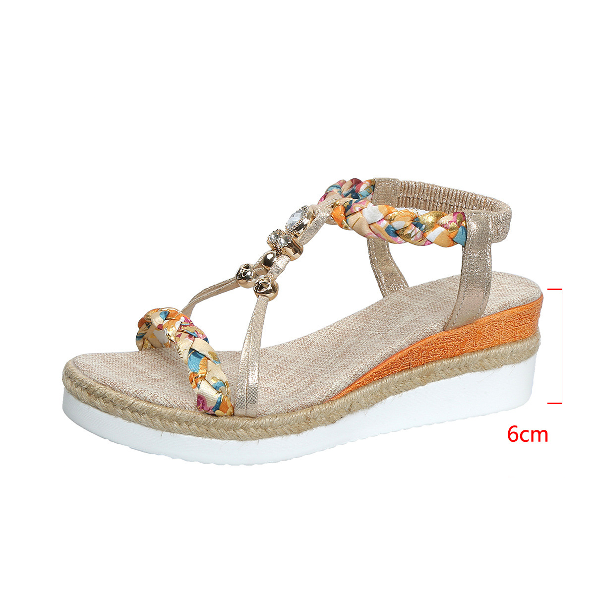 Sandales Bohème Compensées Femme