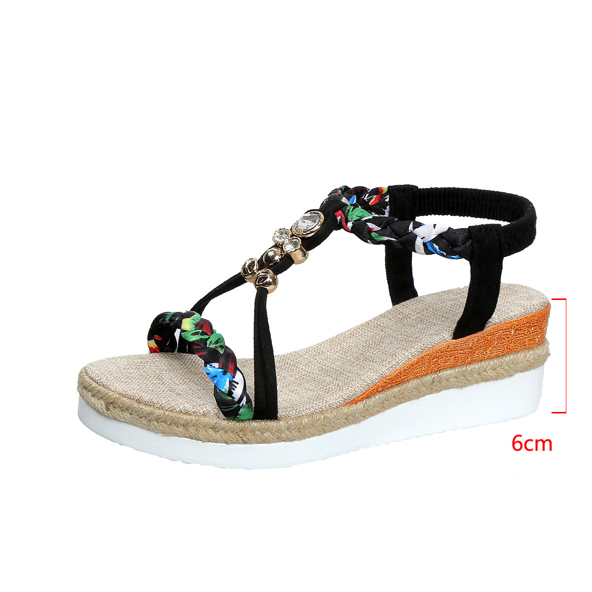 Sandales Bohème Compensées Femme