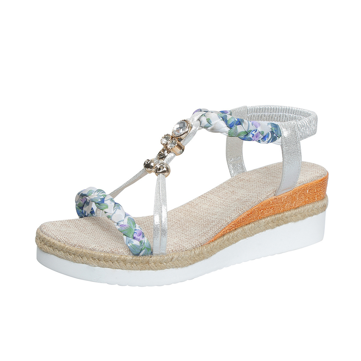Sandales Bohème Compensées Femme – Élégance & Confort